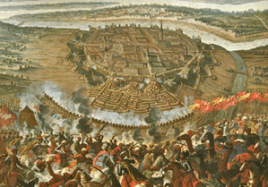la defensa en los asedio, bloqueo de Viena 1529