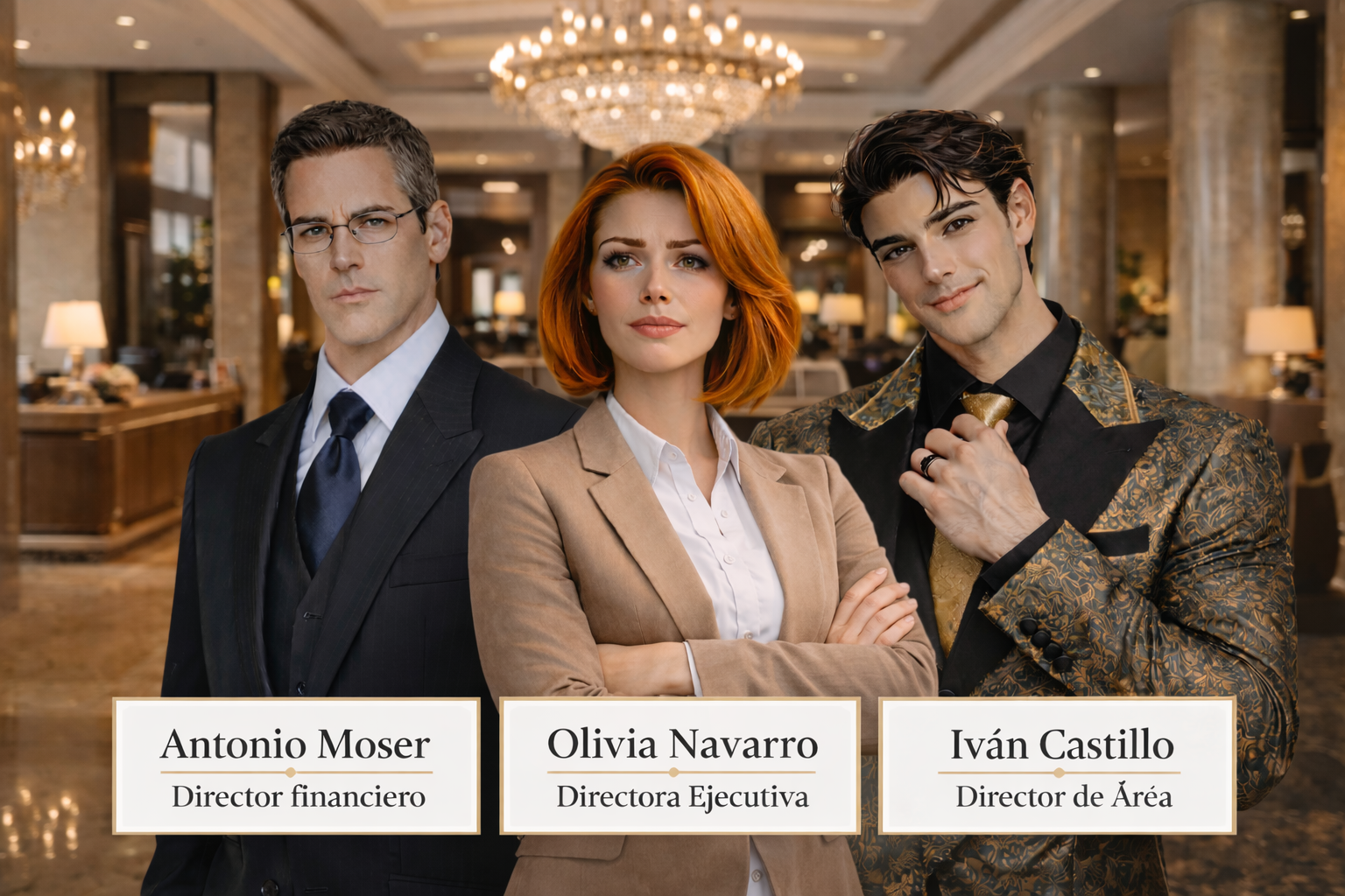 IVANVIC vestibulo del hotel equipo directivo